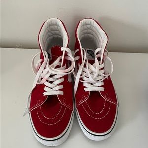 Red Hi-Top Vans